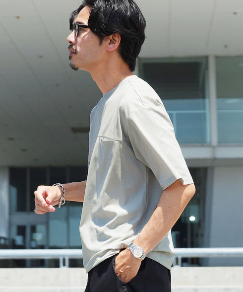 ワイドメッシュドローコードTシャツ【吸水速乾・接触冷感・遮熱・UV対策】