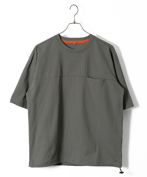 ワイドメッシュドローコードTシャツ【吸水速乾・接触冷感・遮熱・UV対策】