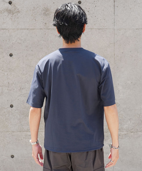 ワイドメッシュドローコードTシャツ【吸水速乾・接触冷感・遮熱・UV対策】