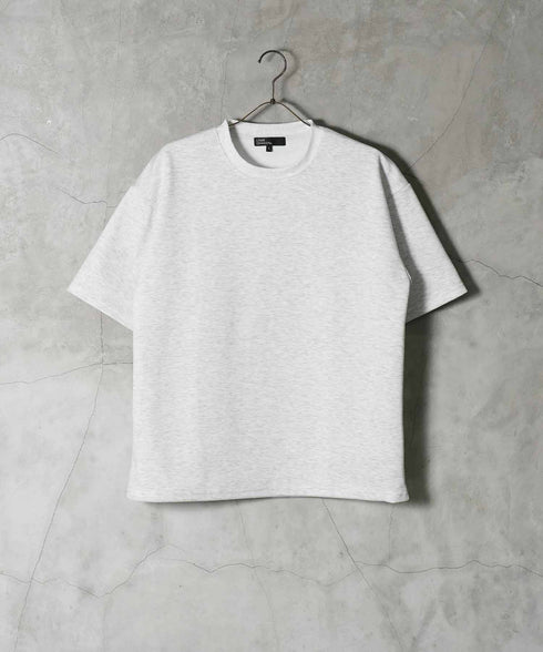 半袖裾ドローコードTシャツ+ショートパンツ サマーセットアップ | メンズ 上下セット 2点セット ドライタッチ ゆったり リラックス タウン リゾート ハーフパンツ イージーウエスト ブラック オートミール 夏服 春夏 20代 30代 40代