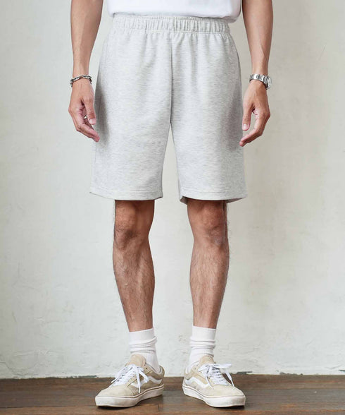 半袖裾ドローコードTシャツ+ショートパンツ サマーセットアップ | メンズ 上下セット 2点セット ドライタッチ ゆったり リラックス タウン リゾート ハーフパンツ イージーウエスト ブラック オートミール 夏服 春夏 20代 30代 40代
