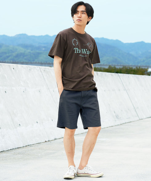 ベーシックコットンプリントTシャツ │流行 コットン100% 綿100% 都会的 ホワイト ブラック ブラウン グリーン 白 黒 カジュアル シンプル 大人 万能 古着風 春服 夏服 春夏 20代 30代 40代