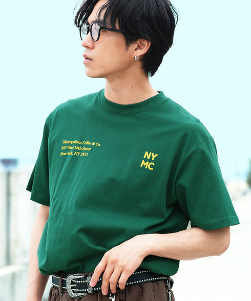 ベーシックコットンプリントTシャツ │流行 コットン100% 綿100% 都会的 ホワイト ブラック ブラウン グリーン 白 黒 カジュアル シンプル 大人 万能 古着風 春服 夏服 春夏 20代 30代 40代