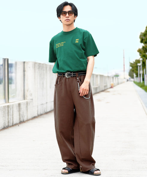 ベーシックコットンプリントTシャツ │流行 コットン100% 綿100% 都会的 ホワイト ブラック ブラウン グリーン 白 黒 カジュアル シンプル 大人 万能 古着風 春服 夏服 春夏 20代 30代 40代
