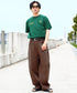 ベーシックコットンプリントTシャツ │流行 コットン100% 綿100% 都会的 ホワイト ブラック ブラウン グリーン 白 黒 カジュアル シンプル 大人 万能 古着風 春服 夏服 春夏 20代 30代 40代