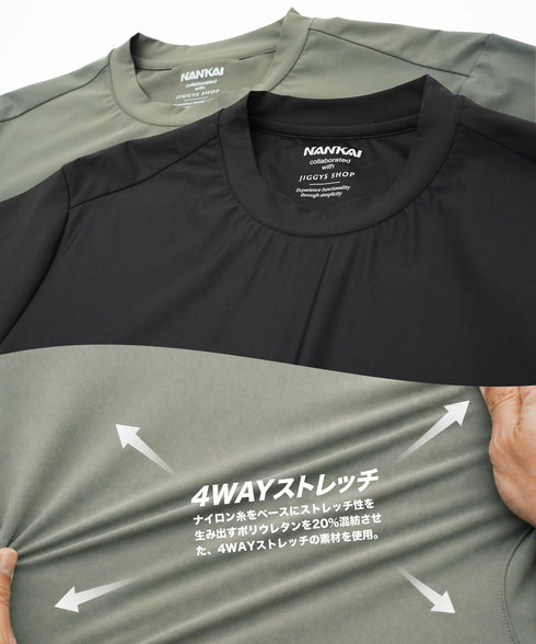 【南海部品コラボ】クールタッチライドTシャツ | メンズ 半袖Tシャツ 接触冷感 吸水速乾 UVカット 4WAYストレッチ リフレクター メッシュ 通気性 消臭 バイク ツーリング サイクリング ジョギング アウトドア 機能性 春夏