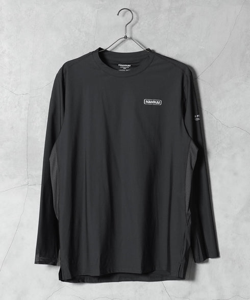 【南海部品コラボ】クールタッチライドロンT | メンズ ロングTシャツ 長袖 接触冷感 吸水速乾 UVカット 4WAYストレッチ リフレクター バイク ツーリング サイクリング ジョギング アウトドア 通気性 消臭 機能性
