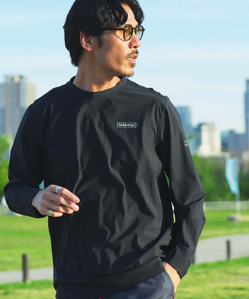 【南海部品コラボ】クールタッチライドロンT | メンズ ロングTシャツ 長袖 接触冷感 吸水速乾 UVカット 4WAYストレッチ リフレクター バイク ツーリング サイクリング ジョギング アウトドア 通気性 消臭 機能性