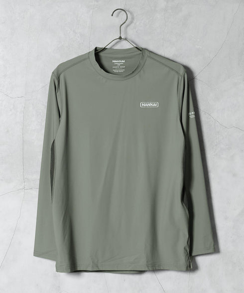 【南海部品コラボ】クールタッチライドロンT | メンズ ロングTシャツ 長袖 接触冷感 吸水速乾 UVカット 4WAYストレッチ リフレクター バイク ツーリング サイクリング ジョギング アウトドア 通気性 消臭 機能性