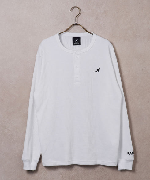 (10月上旬発送予定)KANGOL(カンゴール)KANGOLワッフルヘンリーネックロンT【先行予約1293】