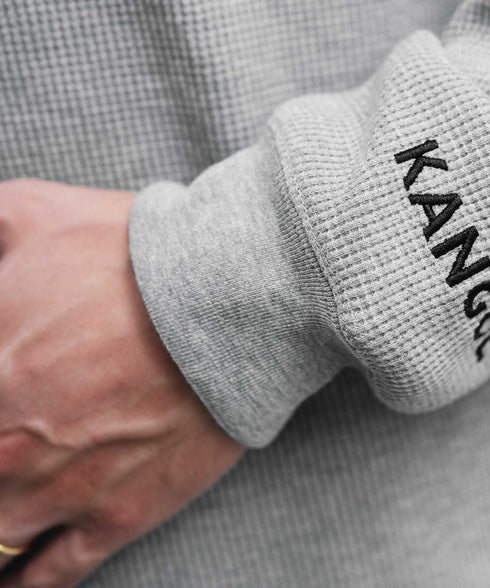 (10月上旬発送予定)KANGOL(カンゴール)KANGOLワッフルヘンリーネックロンT【先行予約1293】
