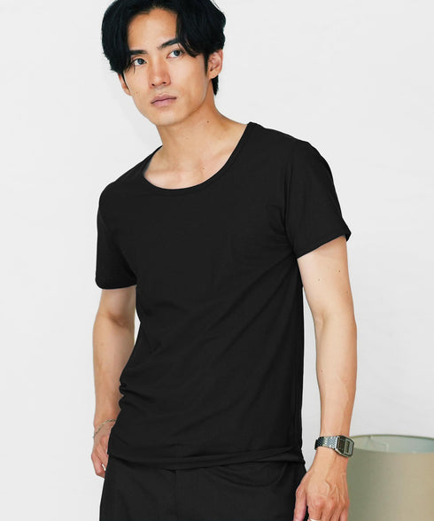 接触冷感UネックインナーTシャツ