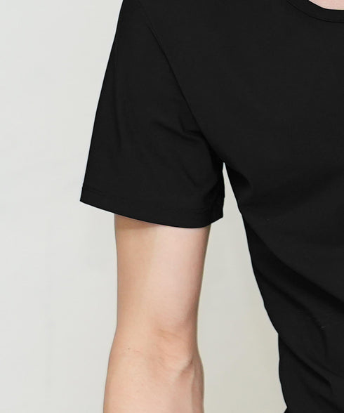 接触冷感UネックインナーTシャツ