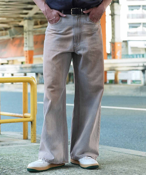 オイルドバギーデニムパンツ