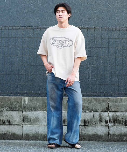 オイルドバギーデニムパンツ