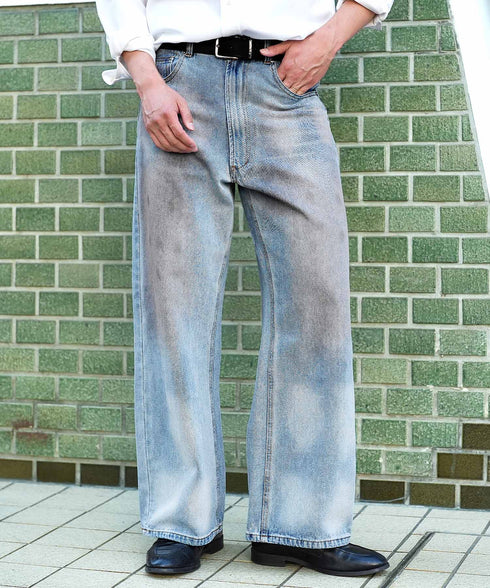 オイルドバギーデニムパンツ