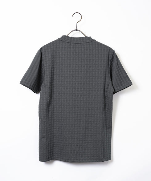 ダイヤジャガードVネックTシャツ