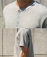 オーガニックコットンサーマルヘンリーネックTシャツ
