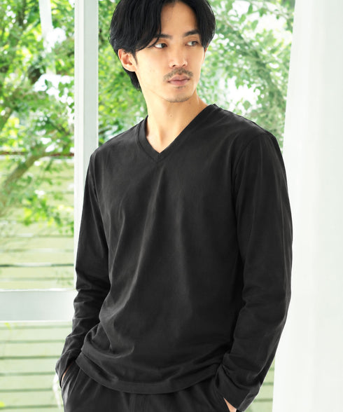 PHITEN(ファイテン)コラボ 中空糸VネックロンT