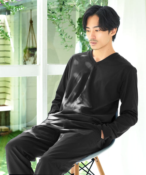 PHITEN(ファイテン)コラボ 中空糸VネックロンT