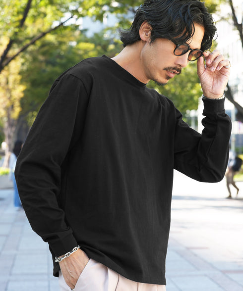 汗染み防止クルーネックロンT