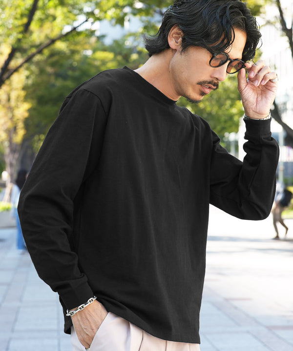 汗染み防止クルーネックロンT