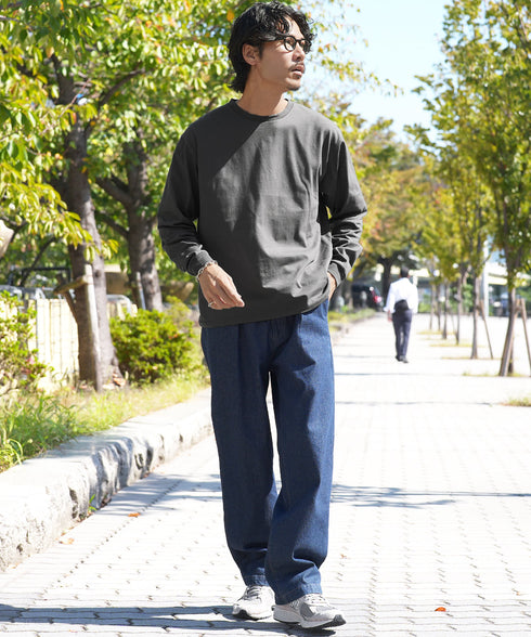 汗染み防止クルーネックロンT