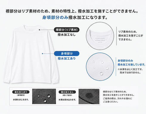 汗染み防止クルーネックロンT