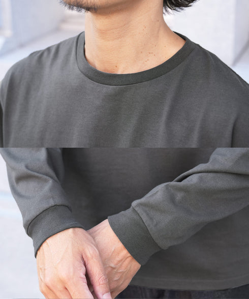 汗染み防止クルーネックロンT