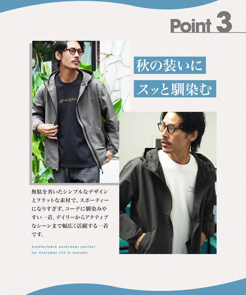 多機能ZIPフーデッドブルゾン