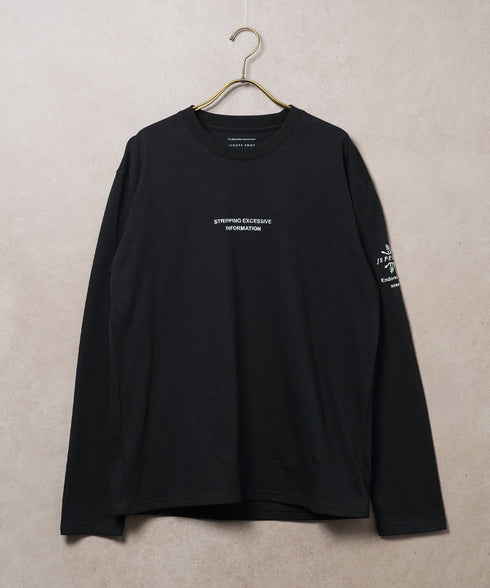 (9月下旬発送予定)オーガビッツ コットン マルチ刺繍ロンT | Tシャツ 長袖 カットソー ロンティー ブランド おしゃれ ワンポイント 白Tシャツ クルーネック 服 秋服 秋 冬服 冬 春服 春 黒 白 ベージュ 【メール便】【先行予約1288】