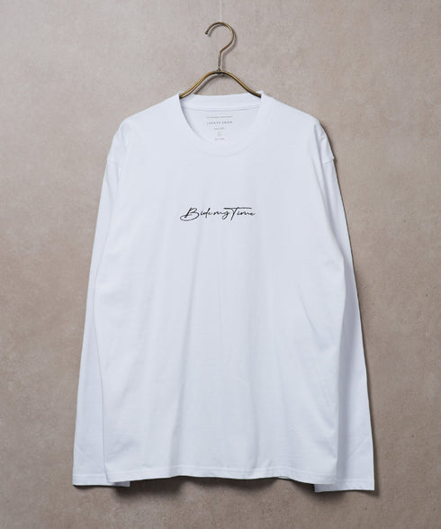 (9月下旬発送予定)オーガビッツ コットン マルチ刺繍ロンT | Tシャツ 長袖 カットソー ロンティー ブランド おしゃれ ワンポイント 白Tシャツ クルーネック 服 秋服 秋 冬服 冬 春服 春 黒 白 ベージュ 【メール便】【先行予約1288】