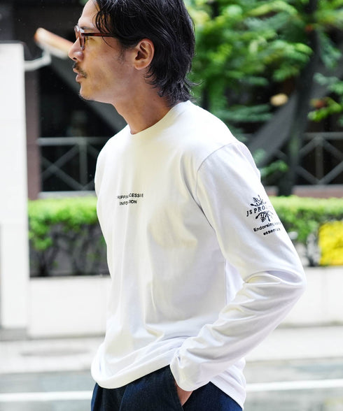 (9月下旬発送予定)オーガビッツ コットン マルチ刺繍ロンT | Tシャツ 長袖 カットソー ロンティー ブランド おしゃれ ワンポイント 白Tシャツ クルーネック 服 秋服 秋 冬服 冬 春服 春 黒 白 ベージュ 【メール便】【先行予約1288】