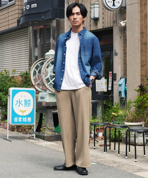 コーデュロイワイドパンツ