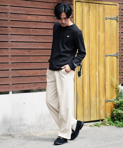 コーデュロイワイドパンツ