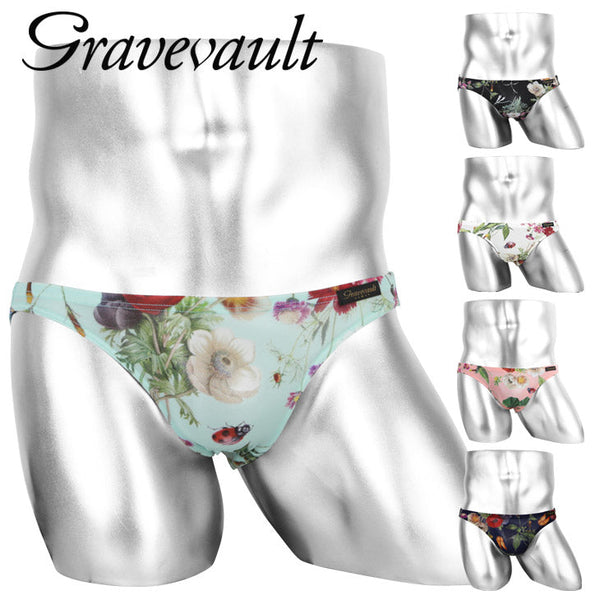 グレイブボールト Gravevault FLORA メンズ ビキニ ブリーフ 【メール便】