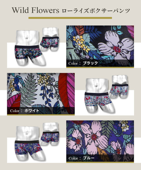 グレイブボールト Gravevault FLORA Star Studs Wild Flowers メンズ ローライズ ボクサーパンツ 【メール便】