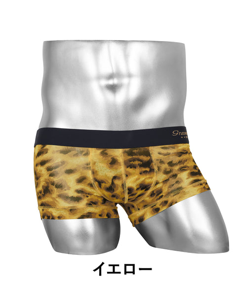【5】グレイブボールト Gravevault LEOPARD メンズ ローライズボクサーパンツ おしゃれ 速乾 浅め 高級 ブランド 国産 日本製 アニマル【メール便】