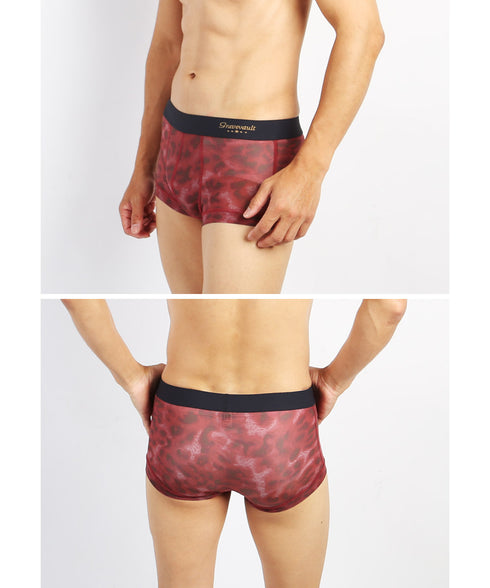 【5】グレイブボールト Gravevault LEOPARD メンズ ローライズボクサーパンツ おしゃれ 速乾 浅め 高級 ブランド 国産 日本製 アニマル【メール便】