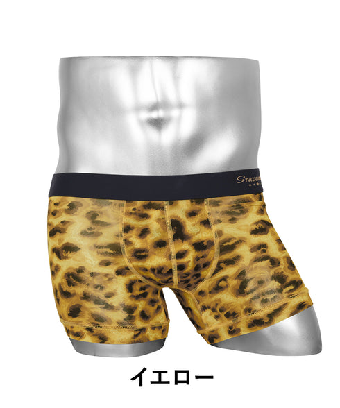 【5】グレイブボールト Gravevault LEOPARD メンズ ショートボクサーパンツ 速乾 高級 ブランド 国産 日本製 アニマル柄【メール便】