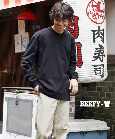 ヘインズ Hanes BEEFY メンズ クルーネック ロンT 【メール便】