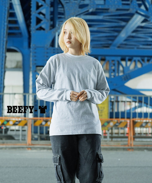 ヘインズ Hanes BEEFY メンズ クルーネック ロンT 【メール便】