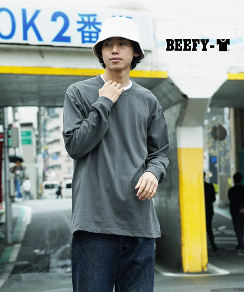 ヘインズ Hanes BEEFY メンズ クルーネック ロンT 【メール便】