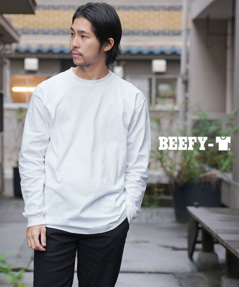 ヘインズ Hanes BEEFY メンズ クルーネック ロンT 【メール便】