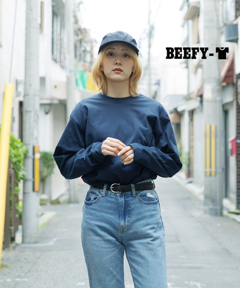 ヘインズ Hanes BEEFY メンズ クルーネック ロンT 【メール便】