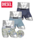 ディーゼル DIESEL 【3枚セット】PRINT メンズ ローライズボクサーパンツ