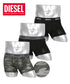 ディーゼル DIESEL 【3枚セット】PRINT メンズ ローライズボクサーパンツ