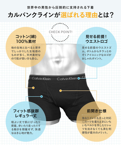 カルバンクライン Calvin Klein 【3枚セット】COTTON CLASSICS メンズ ボクサーパンツ
