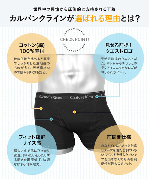 カルバンクライン Calvin Klein 【3枚セット】COTTON CLASSICS メンズ ローライズボクサーパンツ 下着 おしゃれ 人気 プレゼント 彼氏 父の日