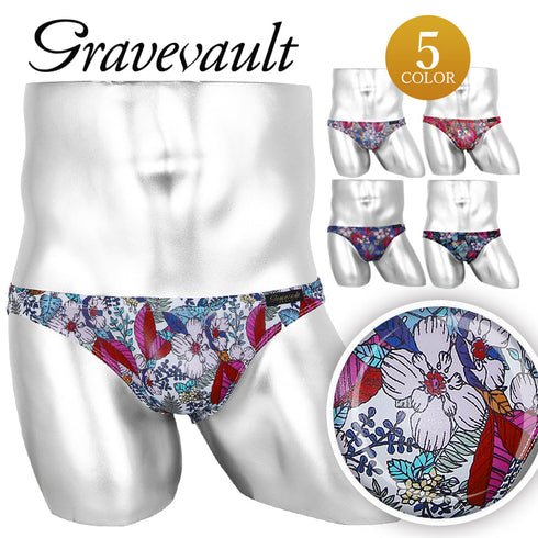 グレイブボールト Gravevault WILD FLOWERS メンズ ビキニ ブリーフ